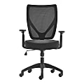 Serta Works - Chair - task - ergonomic - mid-back - armrests - T-shaped - tilt - swivel - polyester blend fabric, mesh - black 1 thumbnail image
