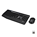 Logitech® MK345 Wireless Straight Full Size Keyboard & Right-Handed Optical Mouse, Black
