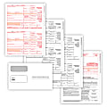 ComplyRight® 1099-MISC Tax Forms Set, 5-Part, 2-Up, Copies A/B/C, Laser, 8-1/2" x 11", Pack Of 100 Forms And Envelopes