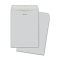 Quality Park Executive Clasp Envelope - Clasp - #63 - 6 1/2" Width x 9 1/2" Length - 28 lb - Gummed - Kraft - 100 / Box - Gray 1 thumbnail image