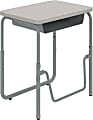 Safco® AlphaBetter 2.0 Height-Adjustable Sit/Stand 28"W Student Desk With Book Box And Pendulum Bar, Gray, 1222GR 1 thumbnail image