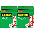 Scotch 1/2"W Magic Tape - 36 yd Length x 0.50" Width - 1" Core - Matte - Clear - For Mending, Splicing - 3/Pack - 4 / Bundle 1 thumbnail image