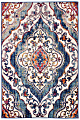 Linon Home Decor Products Sinclair Area Rug, 120"H x 96"W, Ardel, Ivory/Teal