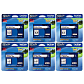 Brother® P-Touch TZe-231 Label Tape, 1/2" x 26-1/4', White/Black, Pack Of 6 Rolls 1 thumbnail image