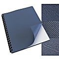 Office Depot® Brand Vertical Embossed Paper Binding Covers, 8 3/4" x 11 1/4", Navy, Pack Of 50 1 thumbnail image