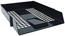 Deflecto Anti-Microbial Industrial Front-Load Desk Tray, 2-7/16”H x 10-7/8”W x 13-13/16”D, Black 1 thumbnail image