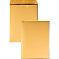 Quality Park® Catalog Envelopes, Gummed Closure, 9" x 12", Brown, Box Of 100