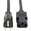 Eaton Tripp Lite Series Desktop Computer Power Cable, NEMA 5-15P to C13 - 10A, 125V, 18 AWG, 12 ft. (3.66 m), Black - P010012 1 thumbnail image