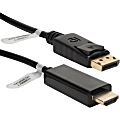 QVS DisplayPort To HDMI Digital A/V Cable, 3'