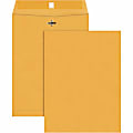 Quality Park 9x 12 Park Ridge Clasp Envelopes with Deeply Gummed Flaps - Clasp - #90 - 9"x 12" - 24 lb - Gummed - Kraft - 100 Box - Kraft - 43090 1 thumbnail image