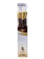 Princeton Real Value Series 9147 Brush Set, Assorted Sizes, Synthetic, Brown, Set Of 4