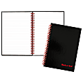 Black n' Red™ Notebook/Journal, 8 1/4" x 5 7/8", Black/Red, 70 Sheets