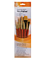 Princeton Real Value Series 9153 Brush Set, Assorted Sizes, Synthetic, Orange, Set Of 6