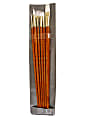 Princeton Real Value Series 9156 Brush Set, Assorted Sizes, Synthetic, Orange, Set Of 6
