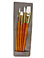 Princeton Real Value Series 9152 Brush Set, Assorted Sizes, Synthetic, Orange, Set Of 5