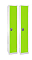 Alpine 1-Tier Steel Lockers, 72”H x 12”W x 12”D, Green, Set Of 2 Lockers