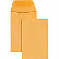 Quality Park Kraft Coin Envelopes - Coin - #1 - 2 1/4" Width x 3 1/2" Length - 20 lb - Gummed - 500 / Box - Brown Kraft