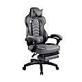 Techni Mobili Gaming Racing Style Fully Reclining Executive Office Chair With Footrest, Black/Gray, Total Qty 1 1 thumbnail image