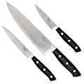 Our Table 3-Piece Triple Riveted High Carbon Stainless Steel Cutlery Starter Set, Black