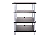 Sanus TV Stand with Shelves - Open Architecture 4 Shelf TV Stand - Black - Steel - Black