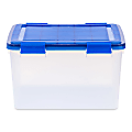 Iris Ultimate Weathertight Storage Box, 19-3/4”L x 16-3/16”W x 14-1/4”H, 46 Qt, Clear