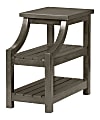 Powell Dutton 2-Shelf Side Table, 23"H x 14"W x 24"D, Gray 1 thumbnail image
