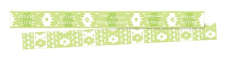 Barker Creek Double-Sided Borders, 3" x 35", Thoughtfulness, 12 Strips Per Pack, Set Of 2 Packs