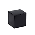 Partners Brand Black Gloss Gift Boxes 6" x 6" x 6", Case of 100
