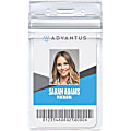 Advantus Vertical Re-sealable Badge Holders, 2 5/8" x 3 3/4", Clear, Pack Of 50 1 thumbnail image