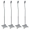 Mount-It! MI-1214S Home Theater Speaker Stands, 28"H x 5-5/16"W x 8-1/2"D, Silver, Set Of 4 Stands