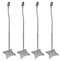 Mount-It! MI-1214S Home Theater Speaker Stands, 28"H x 5-5/16"W x 8-1/2"D, Silver, Set Of 4 Stands 1 thumbnail image