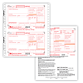 ComplyRight® W-2 Tax Forms Set, 6-Part, 2-Up, Employer’s Copies A, 1/D, B, C, 2, 1/D, 1-Wide, Continuous, 9" x 11", Pack Of 100 Forms