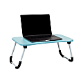 Mind Reader Woodland Collection Portable Laptop Desk with Folding Legs, 10-1/2" H x 13-3/4" W x 24-1/4" L, Blue