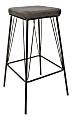Ave Six Mayson 30"H Polyester Barstools, Charcoal/Gunmetal, Set Of 2 Barstools 1 thumbnail image