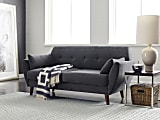Serta® Artesia Collection Sofa, Slate Gray/Chestnut