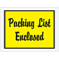 Partners Brand Yellow "Packing List Enclosed" Envelopes, 4 1/2" x 6", Case of 1,000 1 thumbnail image