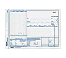 Rediform 3-part Auto Repair Order Forms - 3 PartCarbonless Copy - 11" x 8 1/2" Sheet Size - Assorted Sheet(s) - Blue Print Color - 50 / Pack