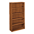 Basyx™ BW Series 5-Shelf Bookcase, 67 1/8"H x 35 5/8"W x 13"D, Bourbon Cherry