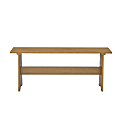 Linon Payson Wooden Backless Bench, 17”H x 42-1/8”W x 12”D, Honey