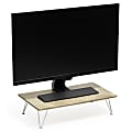 Realspace® Wood Monitor Stand, 4-3/4"H x 18"W x 10"D, Natural/White 1 thumbnail image