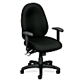 Basyx™ VL630 Series High-Back Task Chair, 45"H x 32 1/2"W x 25"D, Black Frame, Black Fabric