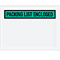 Partners Brand Green "Packing List Enclosed" Envelopes, 4 1/2" x 6", Case of 1,000