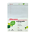 Office Depot® Brand Sugar Cane Paper Perforated Pad, 8 1/2" x 11 3/4", 50 Sheets, White, Pack Of 3 Pads 1 thumbnail image
