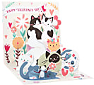 Up With Paper Valentine's Day Pop-Up Greeting Card, Half Fold, 5-1/4" x 5-1/4", Kitty Love 1 thumbnail image