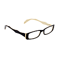 ICU Reading Eyewear, Eco-Friendly Rectangle Zyl, Black/Cream, +2.50 1 thumbnail image