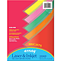 Pacon Bond Paper - Letter - 8.50" x 11" - 20 lb Basis Weight - 100 Sheets/Pack - Bond Paper - 5 Assorted Bright Colors 1 thumbnail image