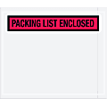 Partners Brand Red "Packing List Enclosed" Envelopes, 7" x 6", Case of 1,000
