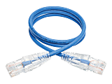 Tripp Lite 2ft Cat6 Gigabit Snagless Molded Slim UTP Patch Cable RJ45 M/M Blue 2' - First End: 1 x RJ-45 Male Network - Second End: 1 x RJ-45 Male Network - 1 Gbit/s - Patch Cable - 28 AWG - Blue