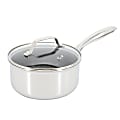 Oster Modessa Stainless Steel Nonstick Triply Saucepan And Lid With Honeycomb Design, 2.5 Qt, Silver 1 thumbnail image
