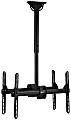 Mount-It! MI-510 Heavy-Duty Dual TV Ceiling Mount For Screens 37 - 70", 15-5/8”H x 30”W x 5-3/4”D, Black